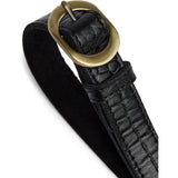 DEPECHE Fashion Favourites croco smalt bælte Belt 343 Black croco