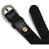 DEPECHE Fashion Favourites croco smalt bælte Belt 343 Black croco