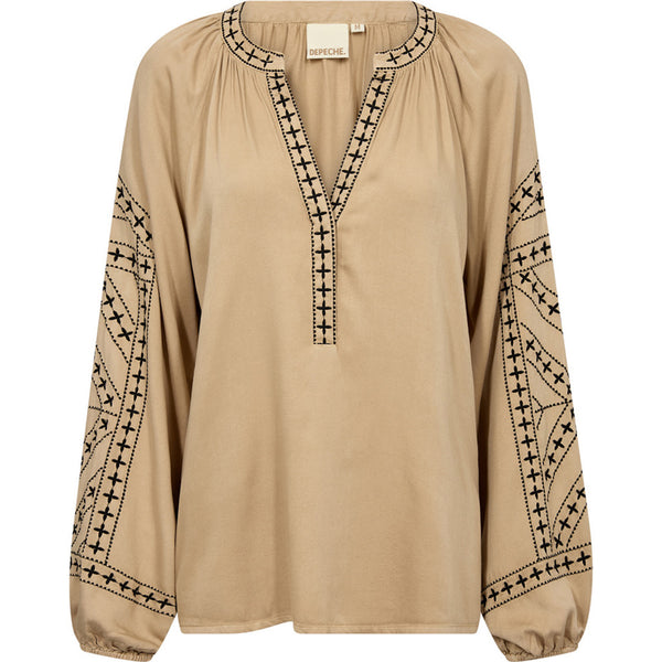 Depeche Clothing Feminin Liva bluse Blouse 011 Sand