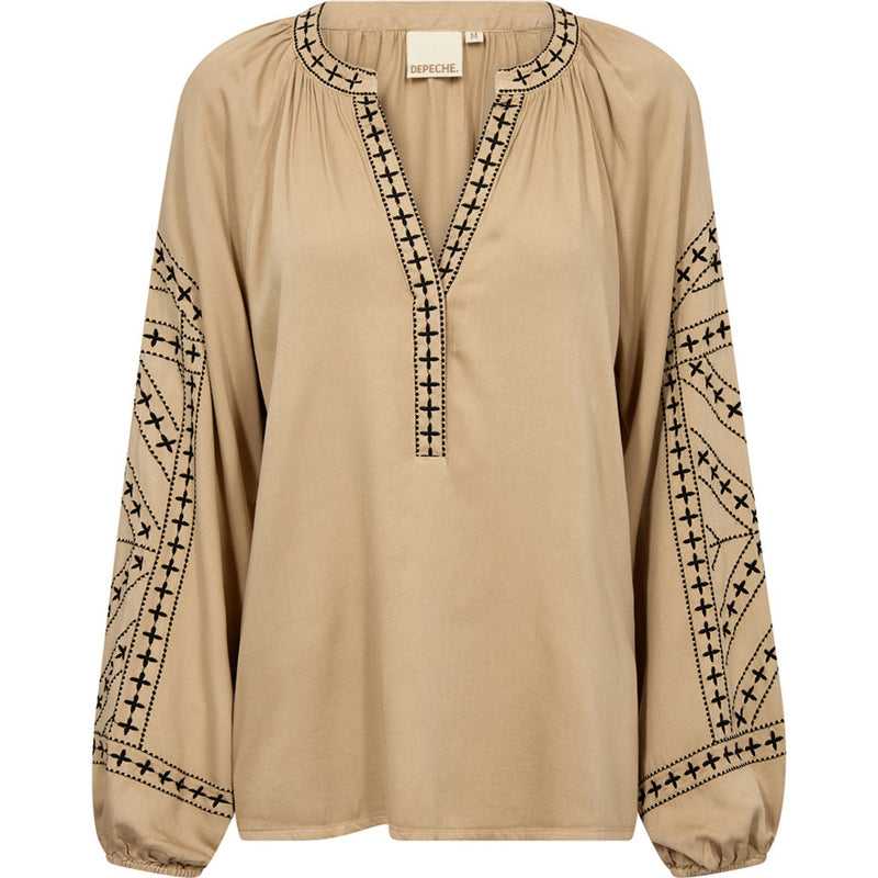 Depeche Clothing Feminin Liva bluse Blouse 011 Sand