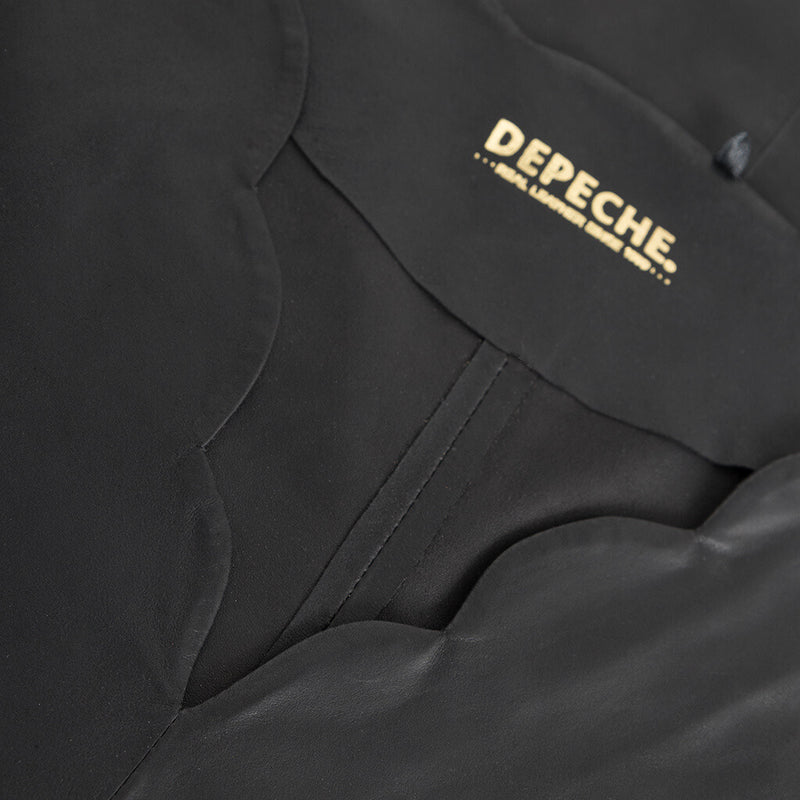 Depeche leather wear Feminin Trine top i blød skindkvalitet Tops 099 Black (Nero)