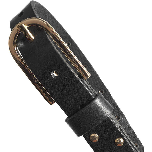 DEPECHE Feminint bælte med nitter Belts 099 Black (Nero)