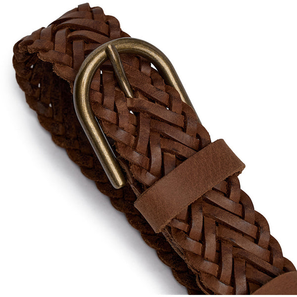 DEPECHE Flettet bælte Belts 014 Cognac