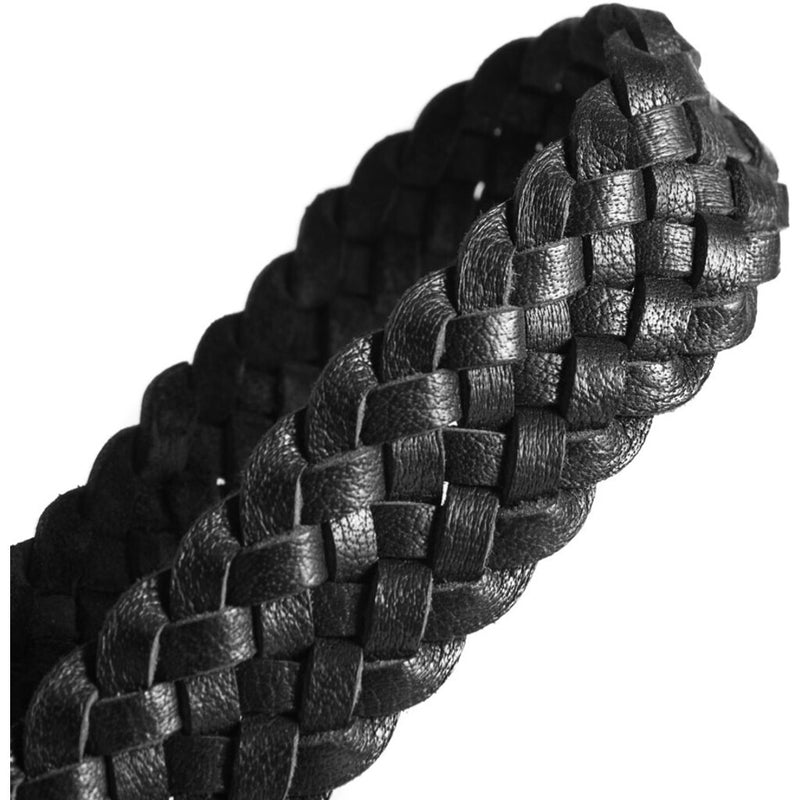 DEPECHE Flettet smalt bælte i blød skindkvalitet Belts 099 Black (Nero)