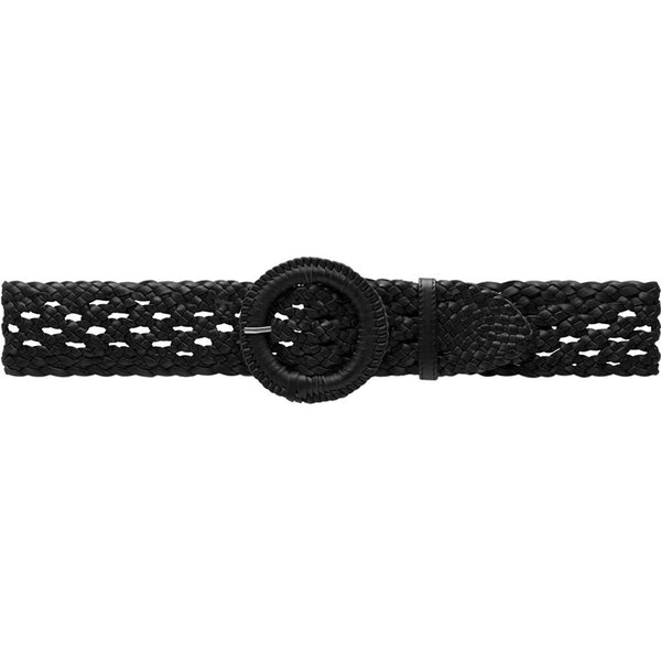 DEPECHE Flettet talje bælte i lækker skindkvalitet Belts 099 Black (Nero)