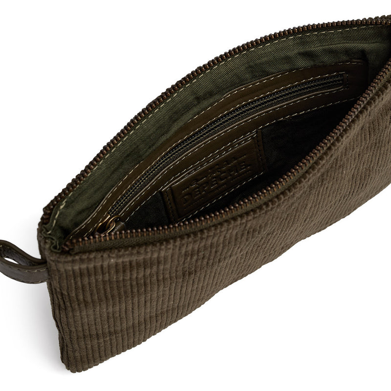 DEPECHE Fløjl clutch Clutch 049 Army Green