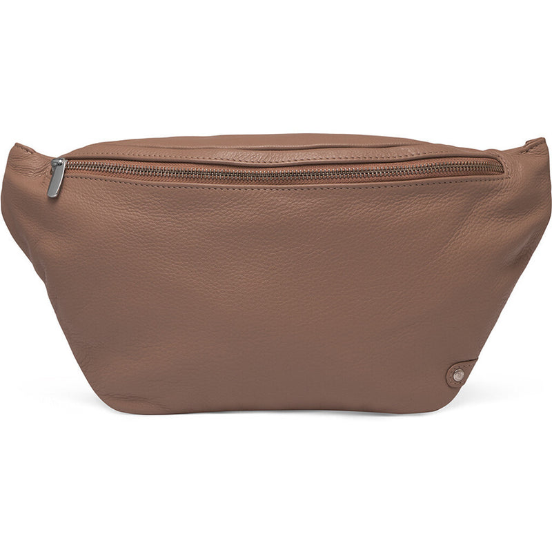 DEPECHE Funktionel og smuk bumbag i skind Bumbag 038 Dusty taupe