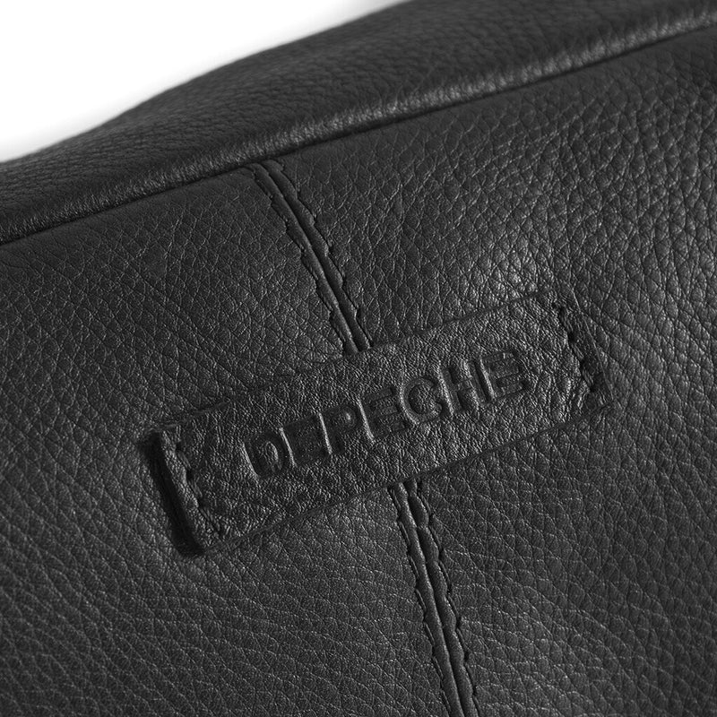 DEPECHE Funktionel og smuk bumbag i skind Bumbag 099 Black (Nero)