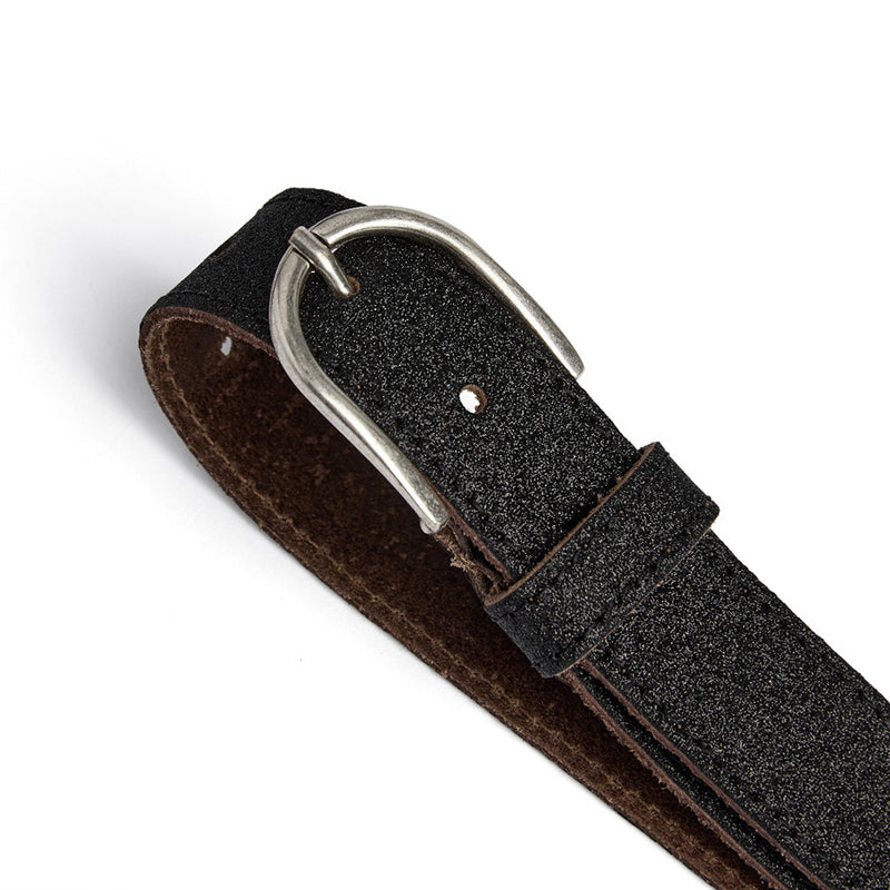 DEPECHE Glitter bælte med diskret spænde Belts 099 Black (Nero)