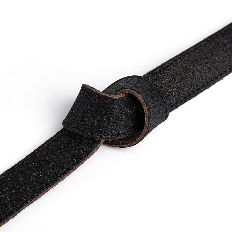 DEPECHE Glitter bælte med diskret spænde Belts 099 Black (Nero)