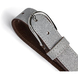 DEPECHE Glitter bælte med diskret spænde Belts 207 Silver Metallic