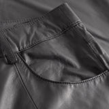 Depeche leather wear HW Regular fitting Boa læderbukser Pants 024 Antracit