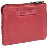 DEPECHE Håndflettet pung i kalveskind Purse / Credit card holder 043 Red