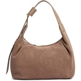 DEPECHE Håndtaske i ruskind og koskind Shoulderbag / Handbag 224 Taupe
