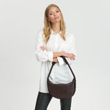 DEPECHE Håndtaske med smuk fletrem Shoulderbag / Handbag 161 Dark brown