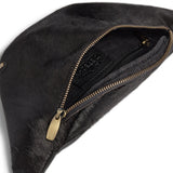 DEPECHE Hair-on læder bumbag Bumbag 095 Jet Black