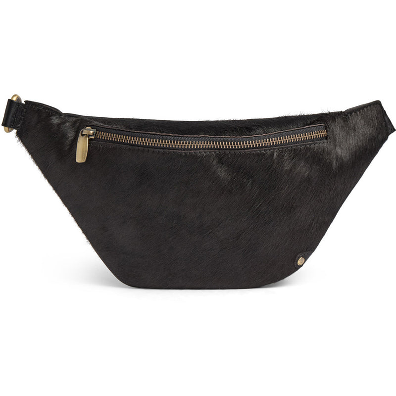 DEPECHE Hair-on læder bumbag Bumbag 095 Jet Black