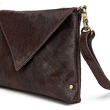 DEPECHE Hair-on skind clutch Clutch 161 Dark brown