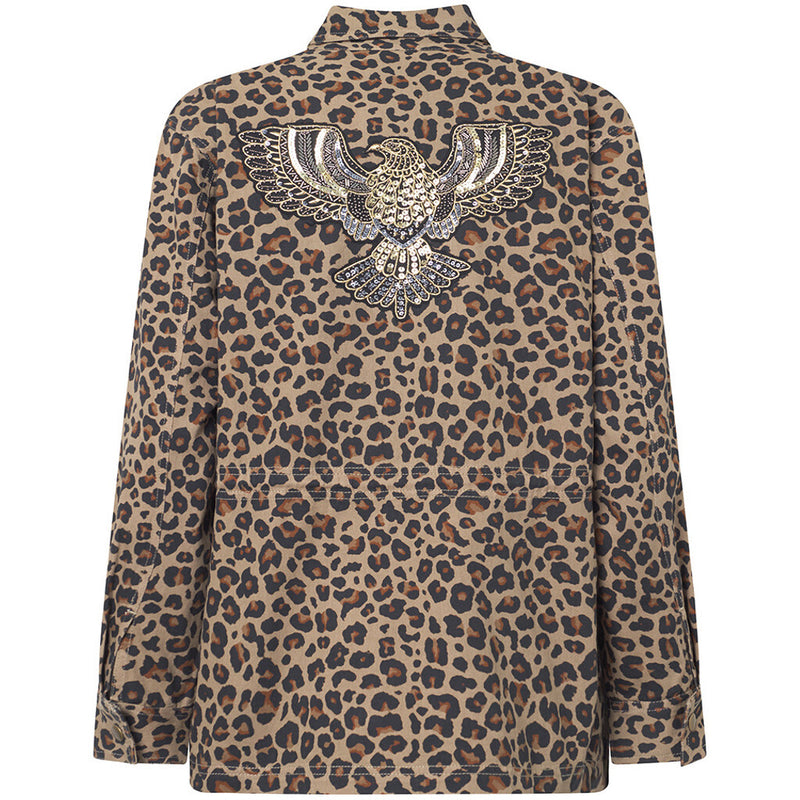 Depeche Clothing Jane jakke dekoreret med et smukt patch Jackets 261 Leopard Printed