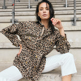 Depeche Clothing Jane jakke dekoreret med et smukt patch Jackets 261 Leopard Printed