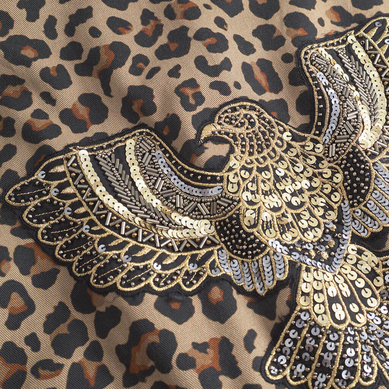 Depeche Clothing Jane jakke dekoreret med et smukt patch Jackets 261 Leopard Printed