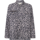 Depeche Clothing Jane jakke dekoreret med et smukt patch Jackets 281 Grey leo print