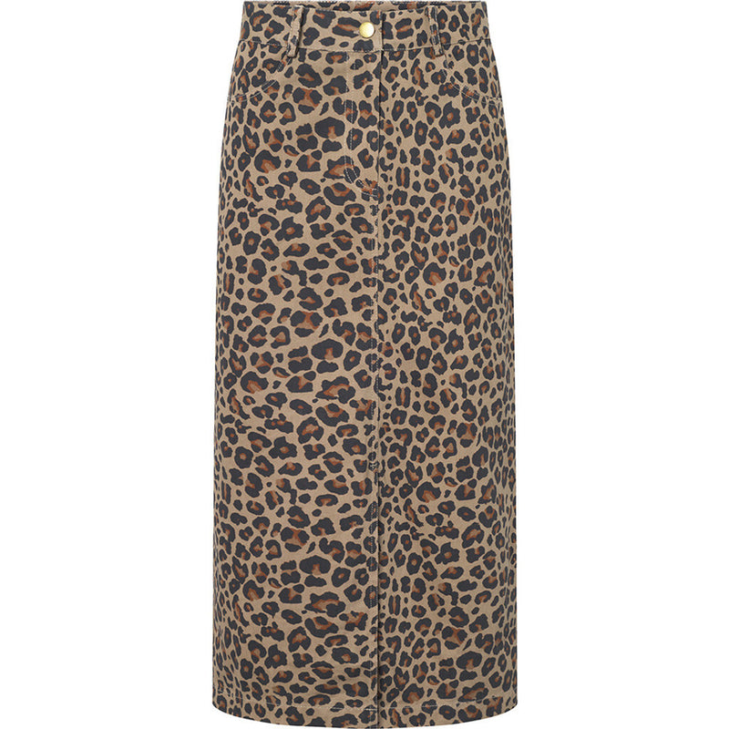 Depeche Clothing Jane pencil nederdel Skirts 261 Leopard Printed