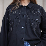 Depeche Clothing Janet jakke med smukke detaljer Jackets 099 Black (Nero)