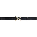DEPECHE Jeansbælte med kryds-spænde Belts 190 Black/Gold