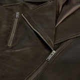 Depeche leather wear Jila Biker Blazer Jacket 054 Khaki