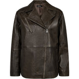 Depeche leather wear Jila Biker Blazer Jacket 054 Khaki