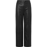 Depeche leather wear Julia HW skindbuks Pants 099 Black (Nero)