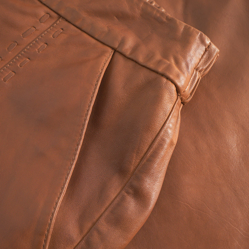 Depeche leather wear Julia skind shorts Shorts 005 Vintage cognac