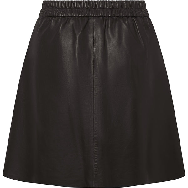 Depeche leather wear Julie a-formet skindnederdel Skirts 008 Chocolate