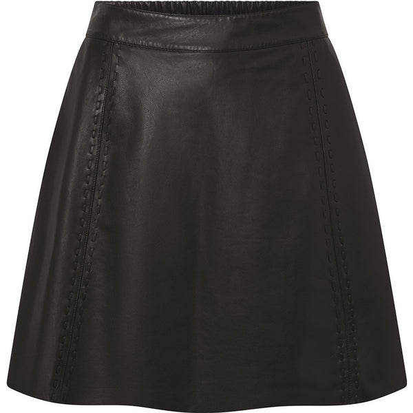 Depeche leather wear Julie a-formet skindnederdel Skirts 008 Chocolate