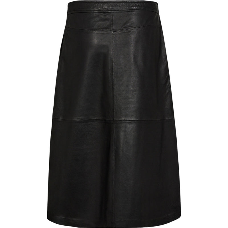 Depeche leather wear Kenya underknee skindnederdel Skirts 099 Black (Nero)