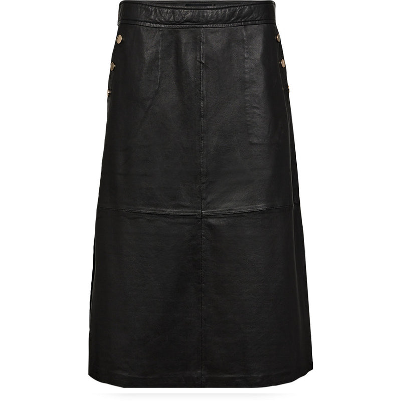 Depeche leather wear Kenya underknee skindnederdel Skirts 099 Black (Nero)