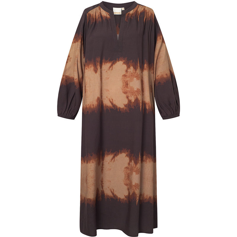 Depeche Clothing Kia kjole i det smukkeste print Dresses 269 Brown Printed