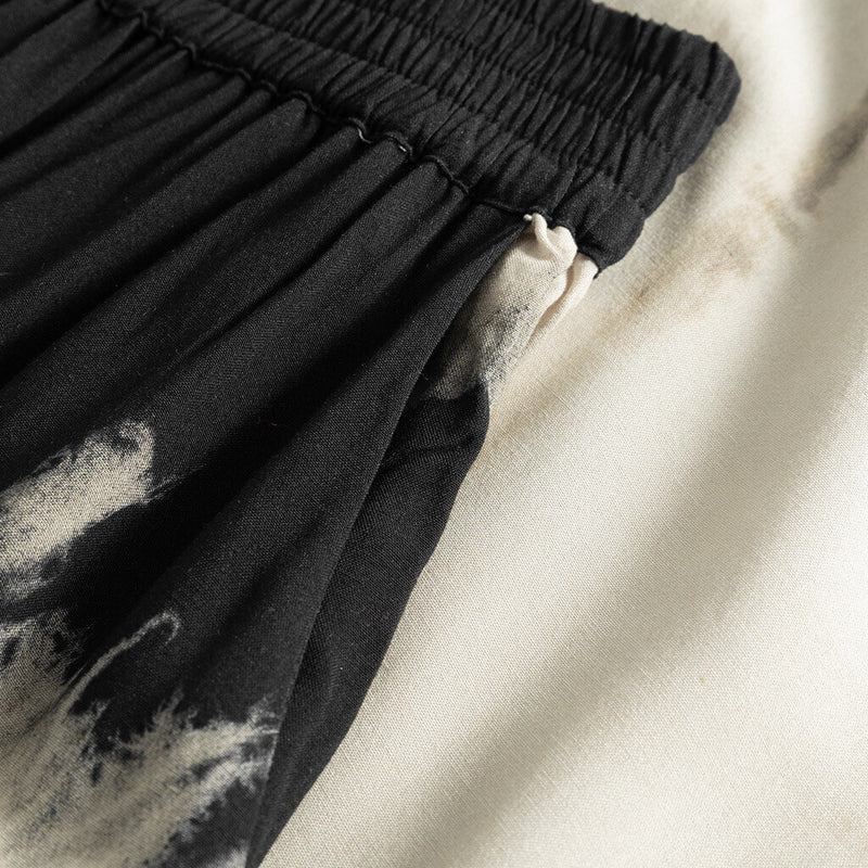 Depeche Clothing Kia nederdel i det smukkeste print Skirts 232 Black Printed