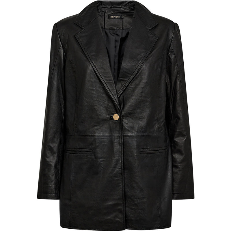 Depeche leather wear Klassisk Kenya læderblazer Blazer 099 Black (Nero)