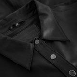 Depeche leather wear Klassisk Sharon læderskjorte i blød kvalitet Shirts 099 Black (Nero)
