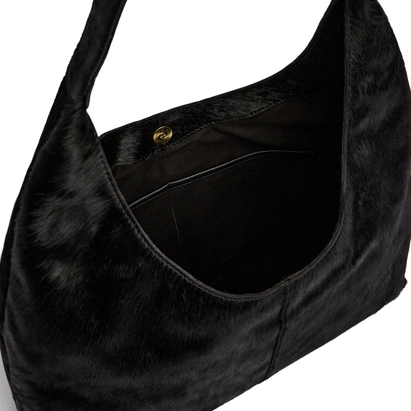 DEPECHE Klassisk hair-on shopper Shopper 095 Jet Black