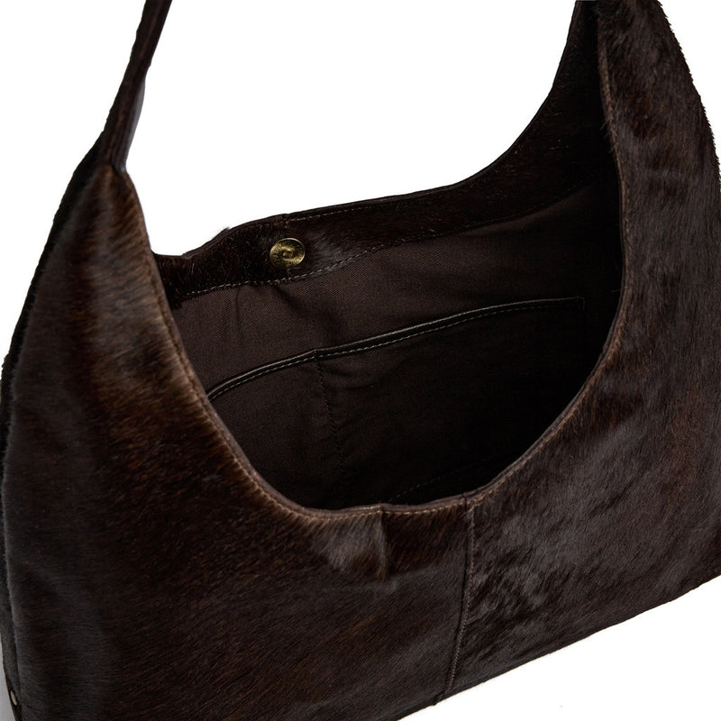 DEPECHE Klassisk hair-on shopper Shopper 161 Dark brown