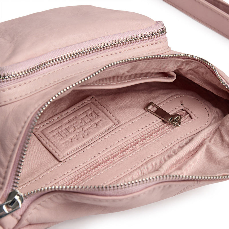 DEPECHE Klassisk must-have bumbag i skind Bumbag 059 Soft rose