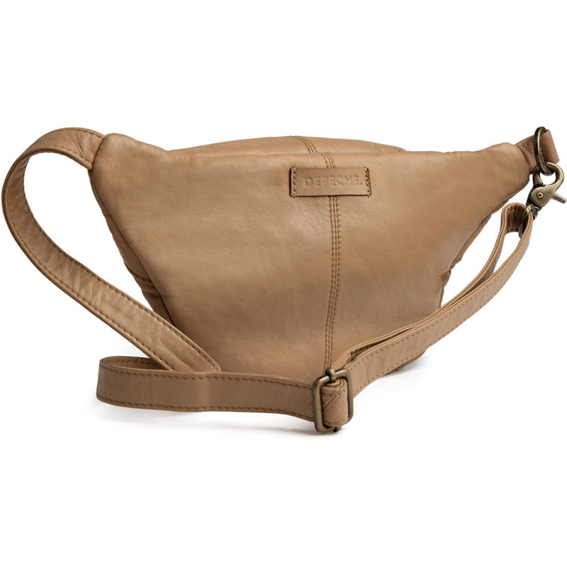 DEPECHE Klassisk must-have bumbag i skind Bumbag 156 Camel