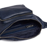 DEPECHE Klassisk must-have bumbag i skind Bumbag 178 Navy