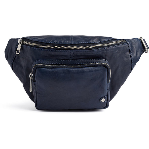 DEPECHE Klassisk must-have bumbag i skind Bumbag 178 Navy