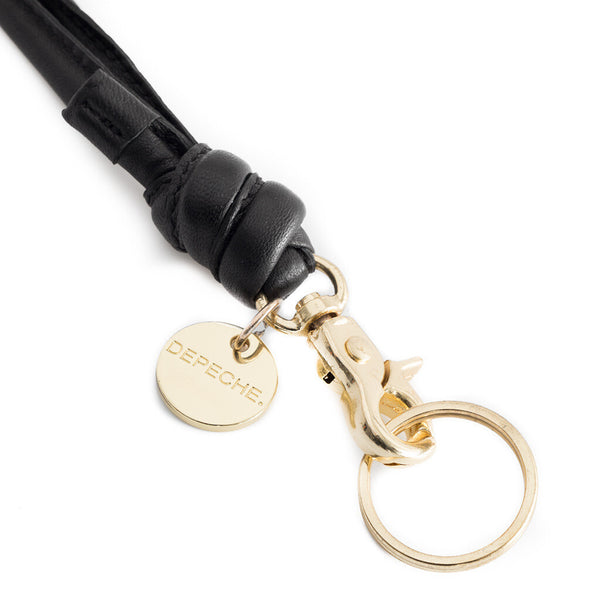 DEPECHE Klassisk nøglering i blødt skind Accessories 099 Black (Nero)