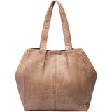 DEPECHE Klassisk skind shopper taske i tidsløst design Shopper 224 Taupe