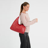 DEPECHE Klassisk skuldertaske i kalveskind Shoulderbag / Handbag 043 Red